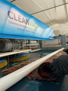 Area rug cleaning facility